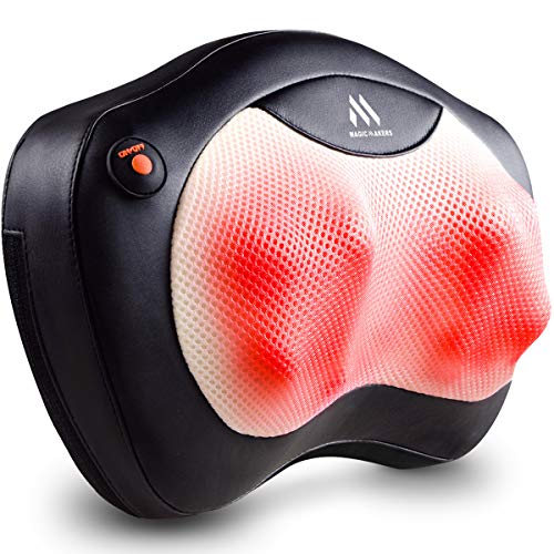 MagicMakers Shiatsu 8 Heated Rollers Kneading Neck and Back Massager