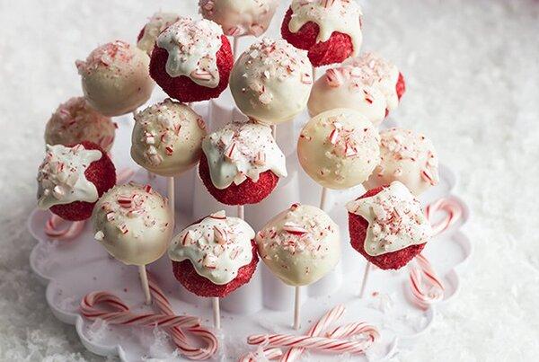 Candy Cane Cake Pops Recipe